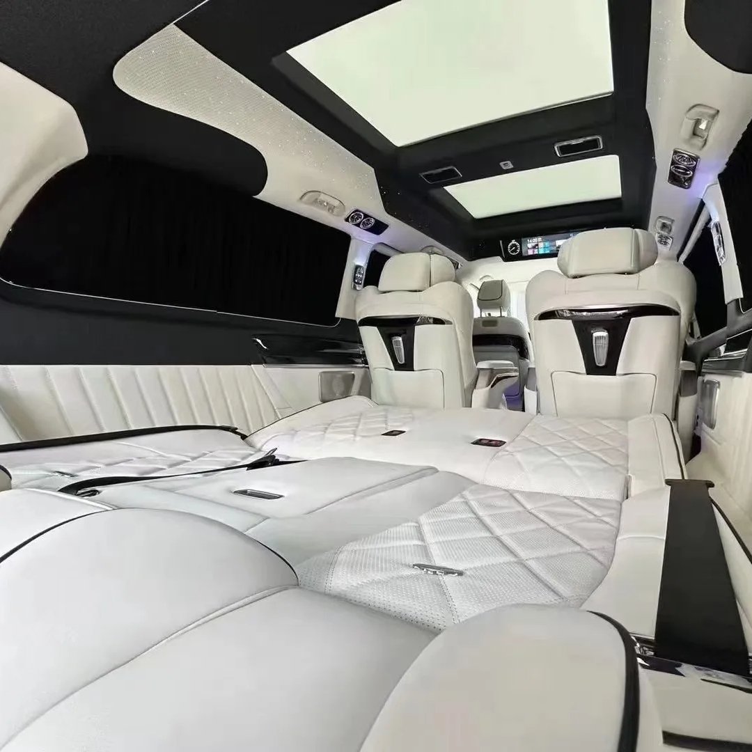 Electric Limousine Alphard Vip Luxury Van Captain Mpv W447 V Class Hiace Sprinter V Class Car Leather Auto Swiveling Seats