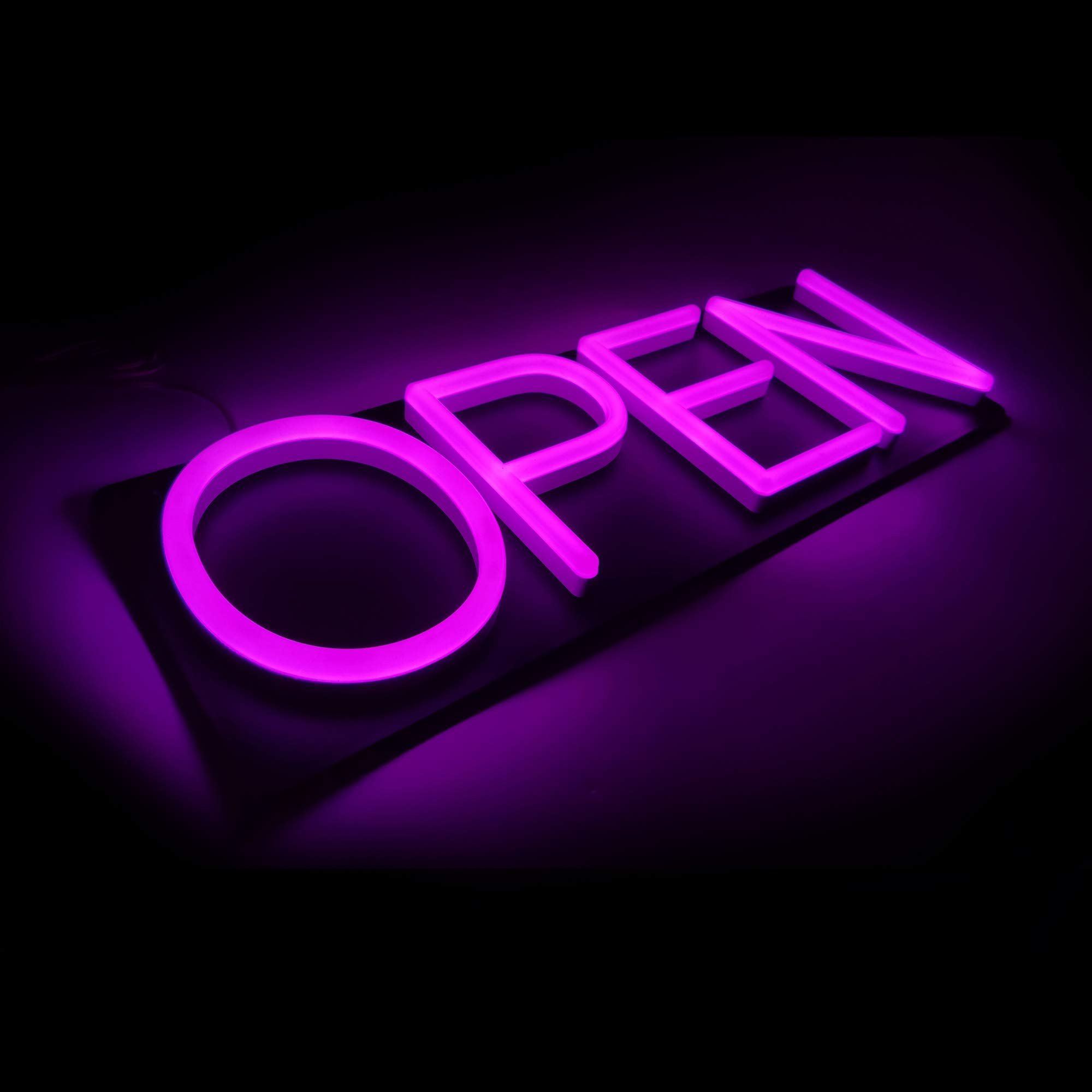 Pink Neon Open Sign With Remote Controller LED Open Sign Electric Light up Open Sign Business Store Shop Restaurant