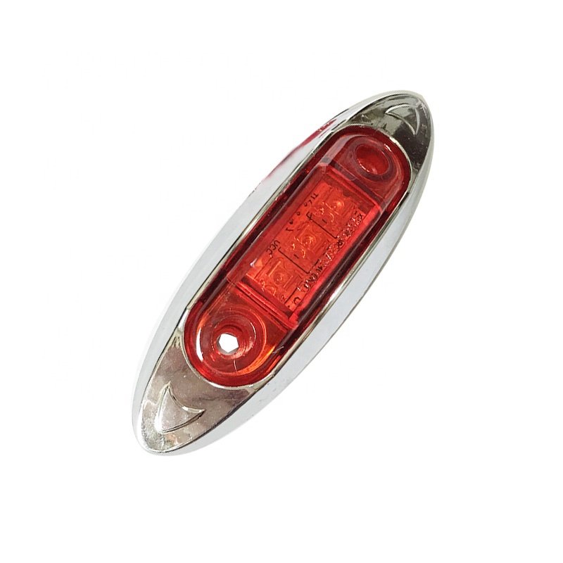 DOT 10-30V Semi Truck Warning Lights Led Auto Lamps Trailer Marker Lights With Chrome Base for Sale