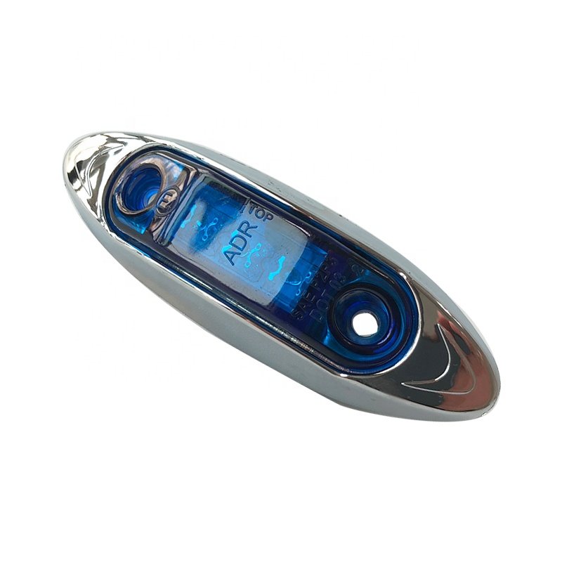 DOT 10-30V Semi Truck Warning Lights Led Auto Lamps Trailer Marker Lights With Chrome Base for Sale
