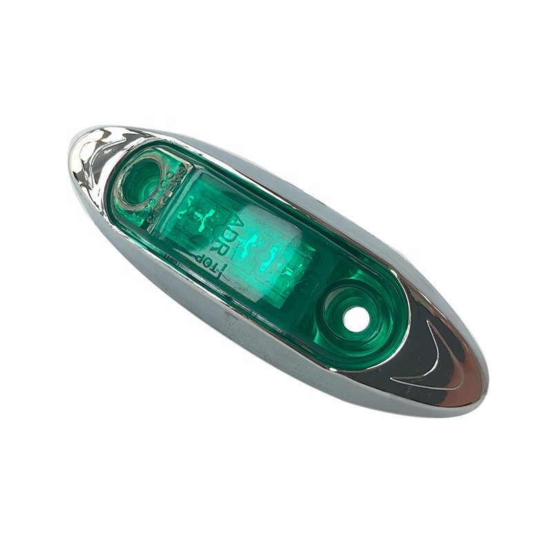 DOT 10-30V Semi Truck Warning Lights Led Auto Lamps Trailer Marker Lights With Chrome Base for Sale
