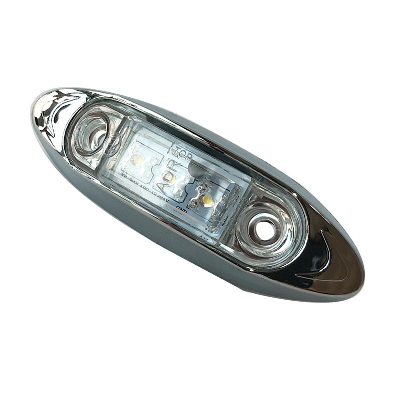 DOT 10-30V Semi Truck Warning Lights Led Auto Lamps Trailer Marker Lights With Chrome Base for Sale