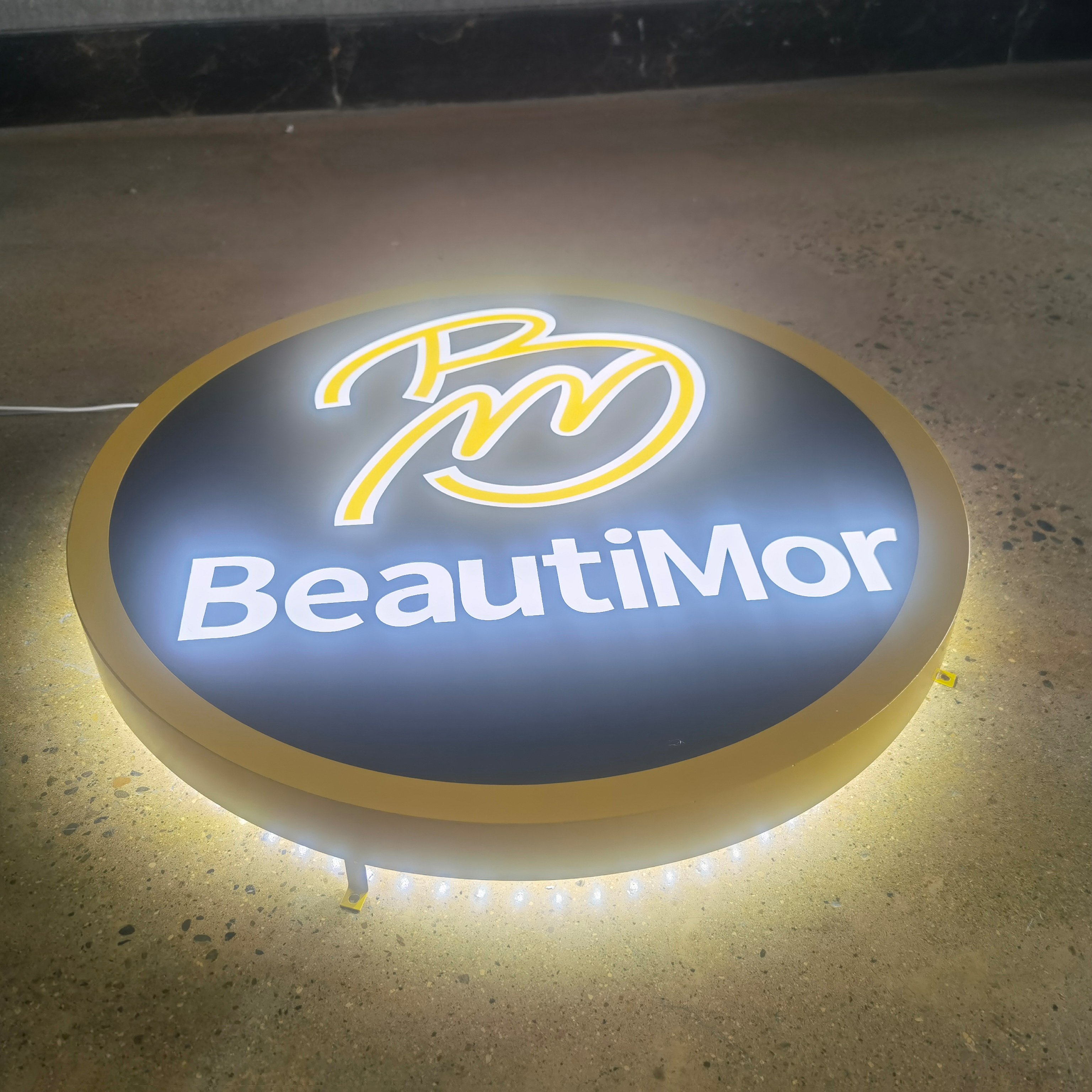 Commercial Outdoor Store Advertising Vacuum Light Boxes Display Signs Custom Logo Double Sided Waterproof Led Round Light Box