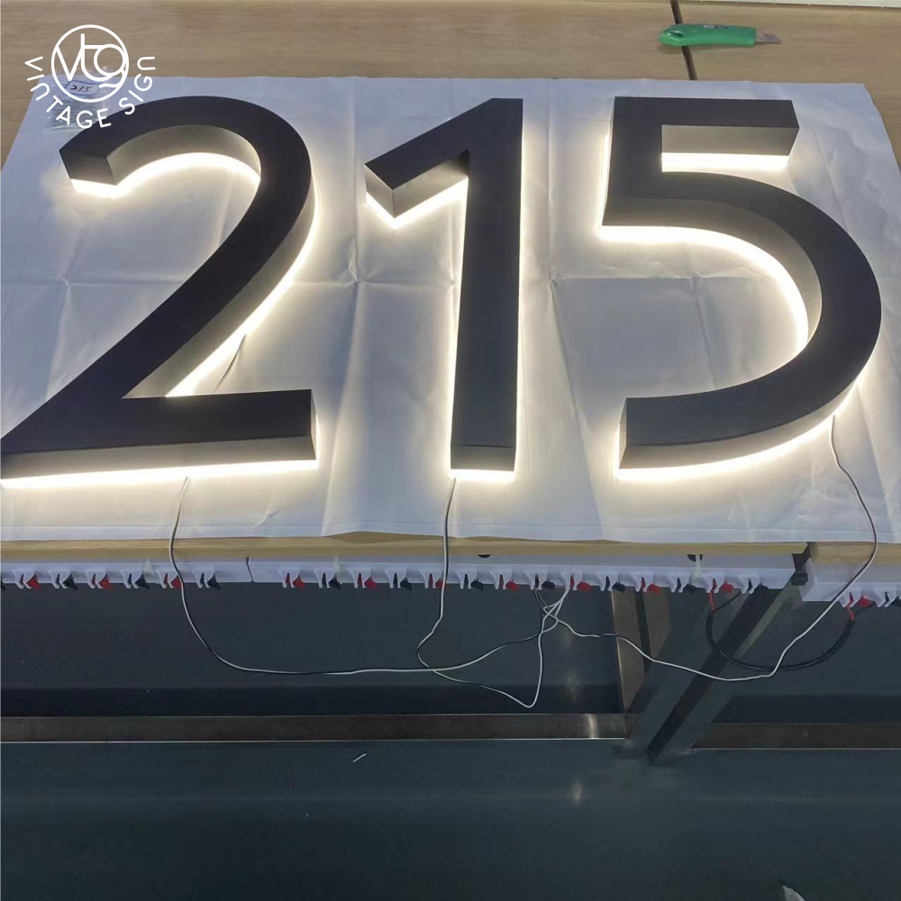 Letters Back Lighted Numero De Maison Apartment Room Number Plates Metal House Hotel Door Numbers