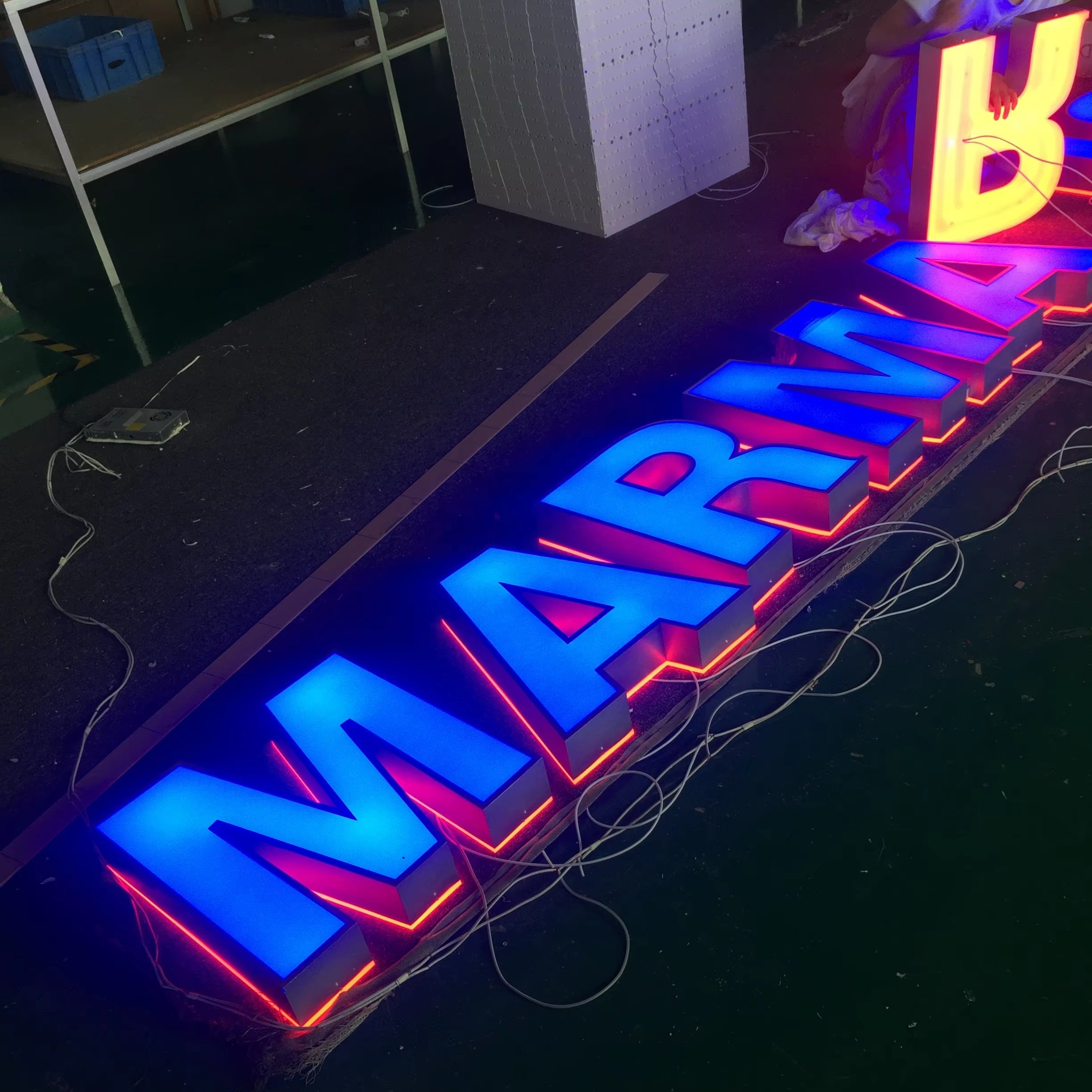 Led Aluminum Channel Letter Sign Business Custom Logo Sign 3D Led Light Logo Signs for Business