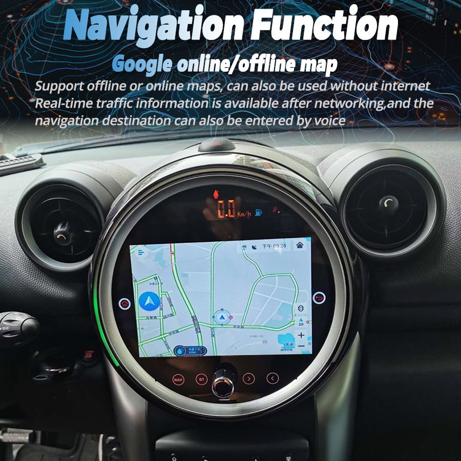 Android 12 Autoradio Screen for MINI COUNTRYMAN R60 R54 MINI COOPER GPS Navigation Radio Head Unit Carplay DSP 4G Lte Network