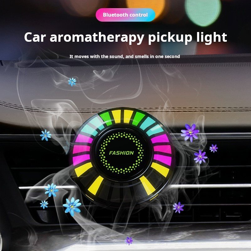 Yosovlamp Car Mounted RGB Rhythm Decorative Light Voice Controlled Bluetooth Intelligent Aromatherapy Atmosphere Light