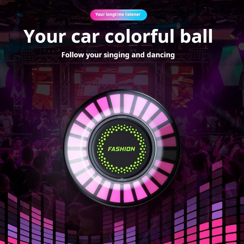 Yosovlamp Car Mounted RGB Rhythm Decorative Light Voice Controlled Bluetooth Intelligent Aromatherapy Atmosphere Light