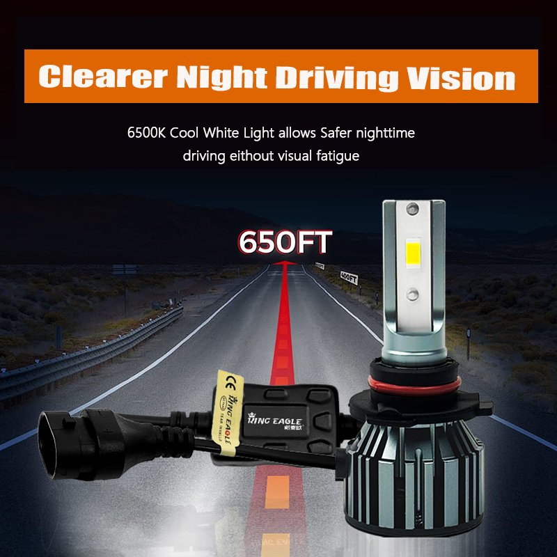 KingEagle M4-9005 CSP LED Headlight Factory Wholesale High Quality H1 H3 H7 H4 9005 HB3 9006 HB4 H8 H11 COB Led Headlight