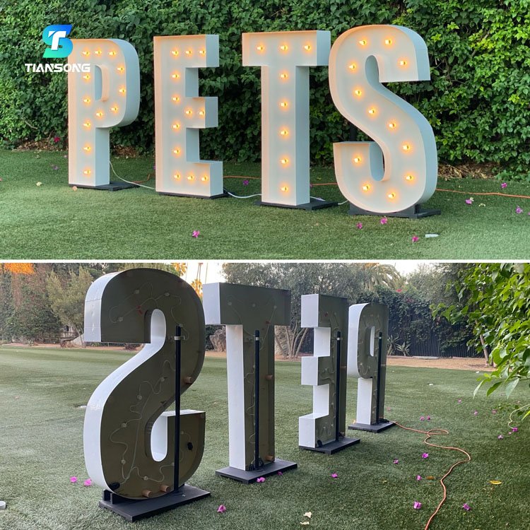 Manufacturer Illuminated Giant Large Numbers Sign 2ft 4ft Lighted Channel Letter Led Marquee Sign for Event Business