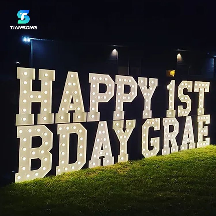 Manufacturer Illuminated Giant Large Numbers Sign 2ft 4ft Lighted Channel Letter Led Marquee Sign for Event Business