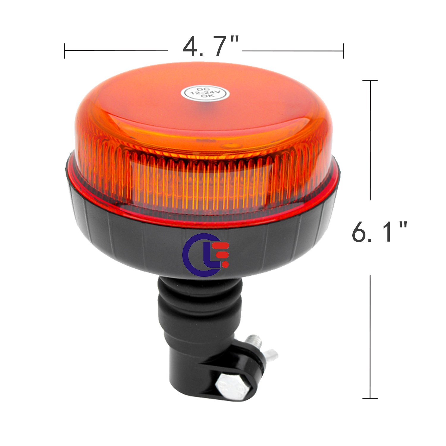 New 6000K LED Flashing Roof Top Hazard Beacon Lights Single Pole Mounting Warning Light for Truck Forklift School Bus