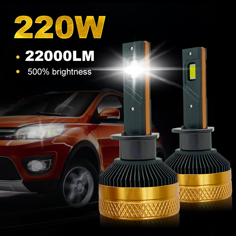220W High Power Led Light for Car 22000Lumen BZ95 Two Copper Tube 9006 9005 Led Headlight Bulb