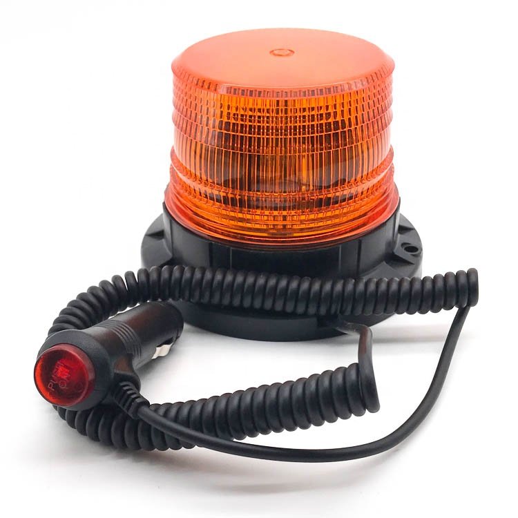 12V 85V Red Blue Amber Magnetic Strobe Beacon Light for Ambulance Construction Truck School Bus