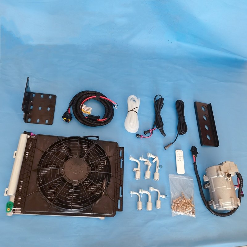 12V 12 Volt Electric Mini Car Air Conditioner Aire Acondicionado Auto AC Evaporator Parking Cooler