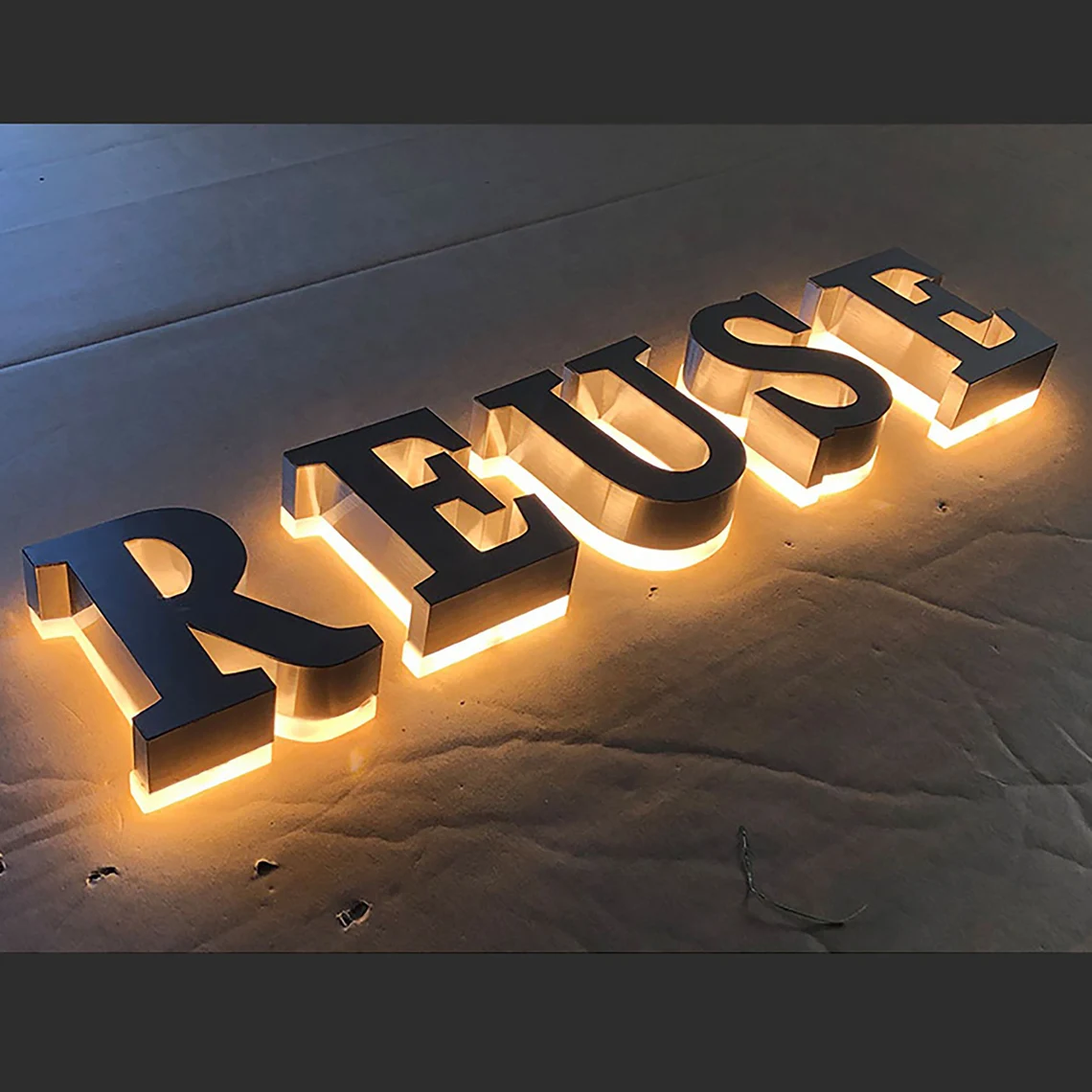 Custom Electronic Sign + Stainless Steela Backlight Led Letter Sign Light up Letters House Number Advertising Sign