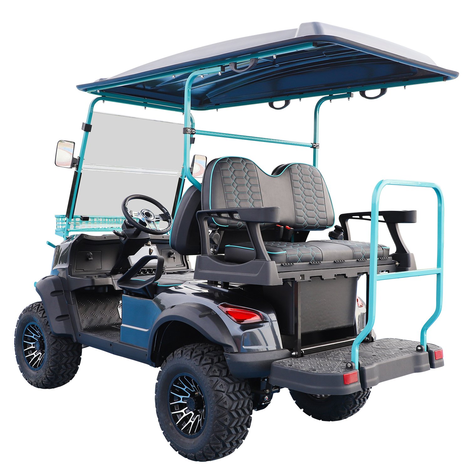 Brand New Design Factory 2+2 Seat Sightseeing Bus Club Cart Electric Golf Buggy Hunting Car with CE DOT
