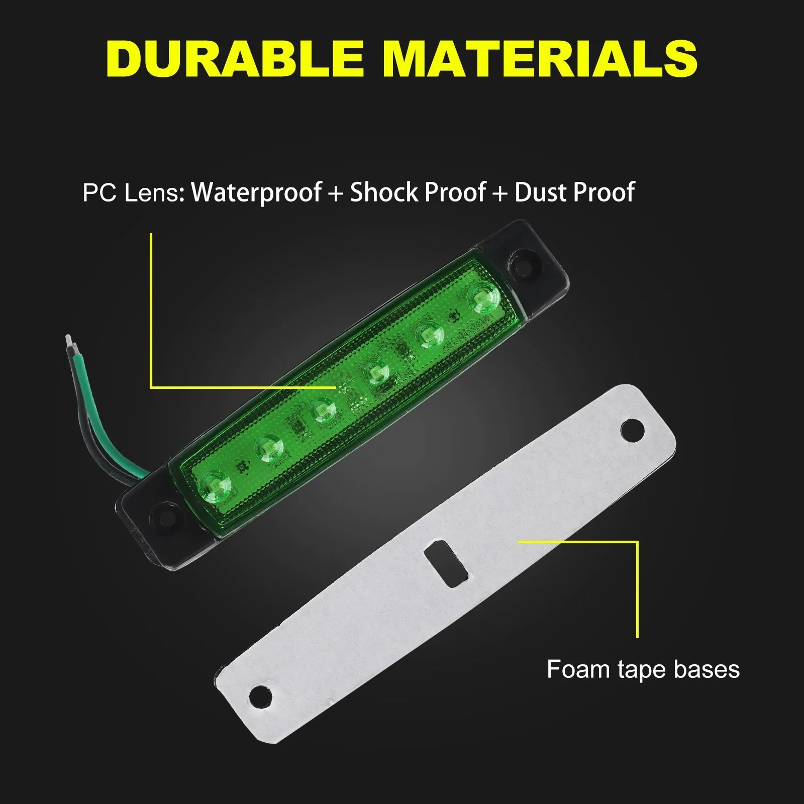 LED Car External Lights LED 12V/24V Auto Car Bus Truck Lorry Side Marker Indicator Light Low Trailer Rear Warning Lamp