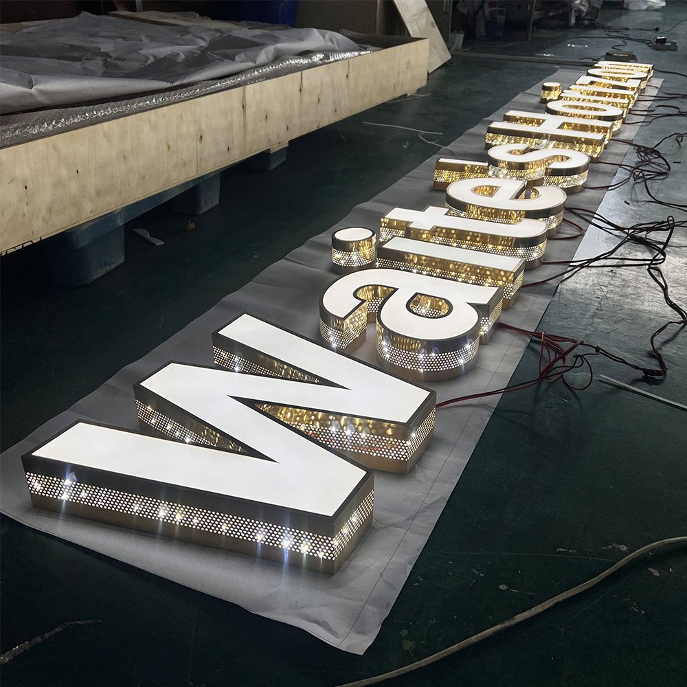 Custom Signboard Maker Outdoor Restaurant Hotel Business Shop 3d Led Storefront Grow Signboard Sign Board for Shop
