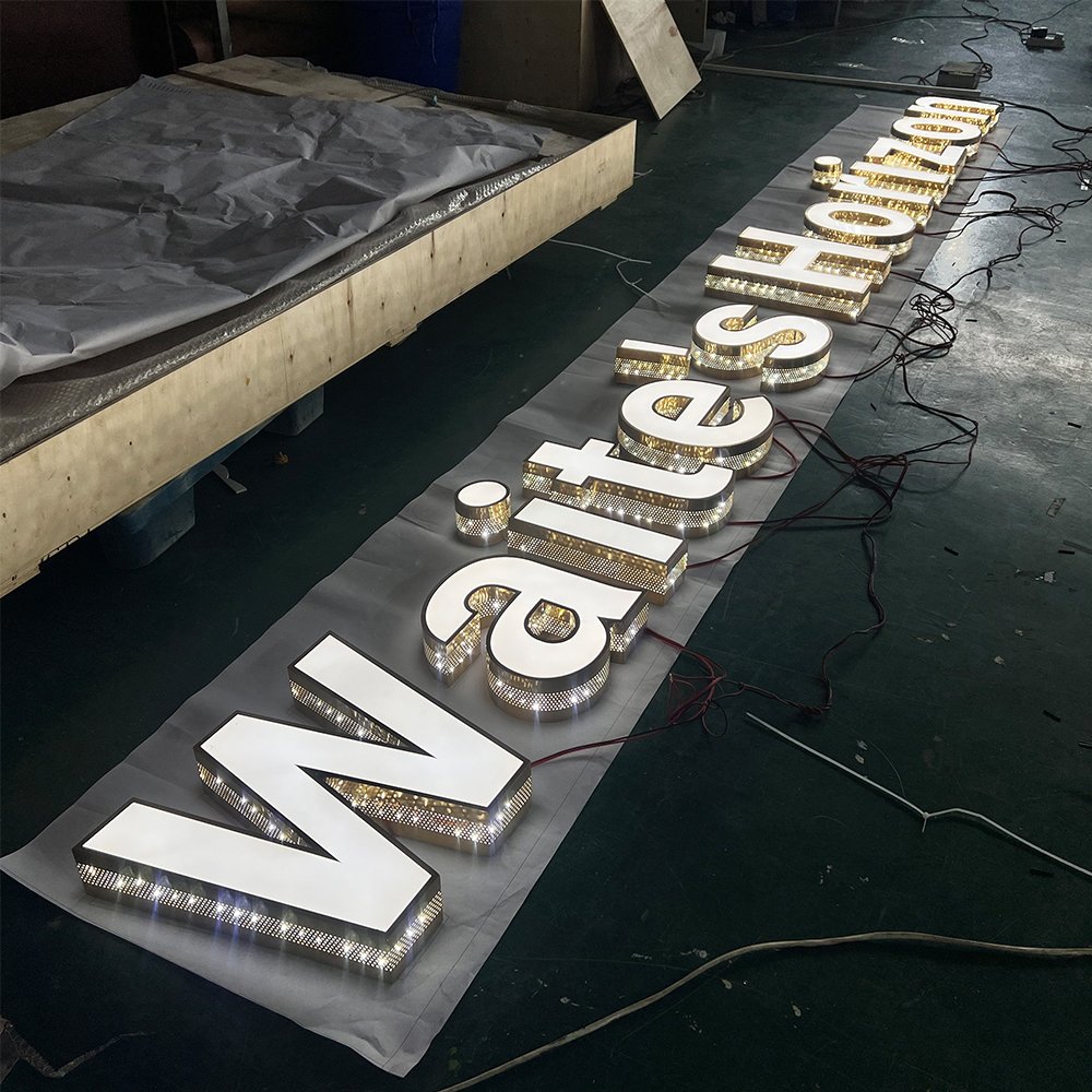 Custom Signboard Maker Outdoor Restaurant Hotel Business Shop 3d Led Storefront Grow Signboard Sign Board for Shop