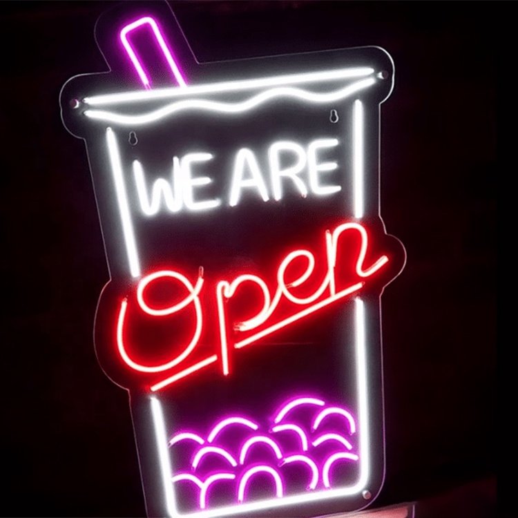 Custom LED Neon Sign Shop Business Burger Pizza Shop LED Neon logo for Shop Decoration