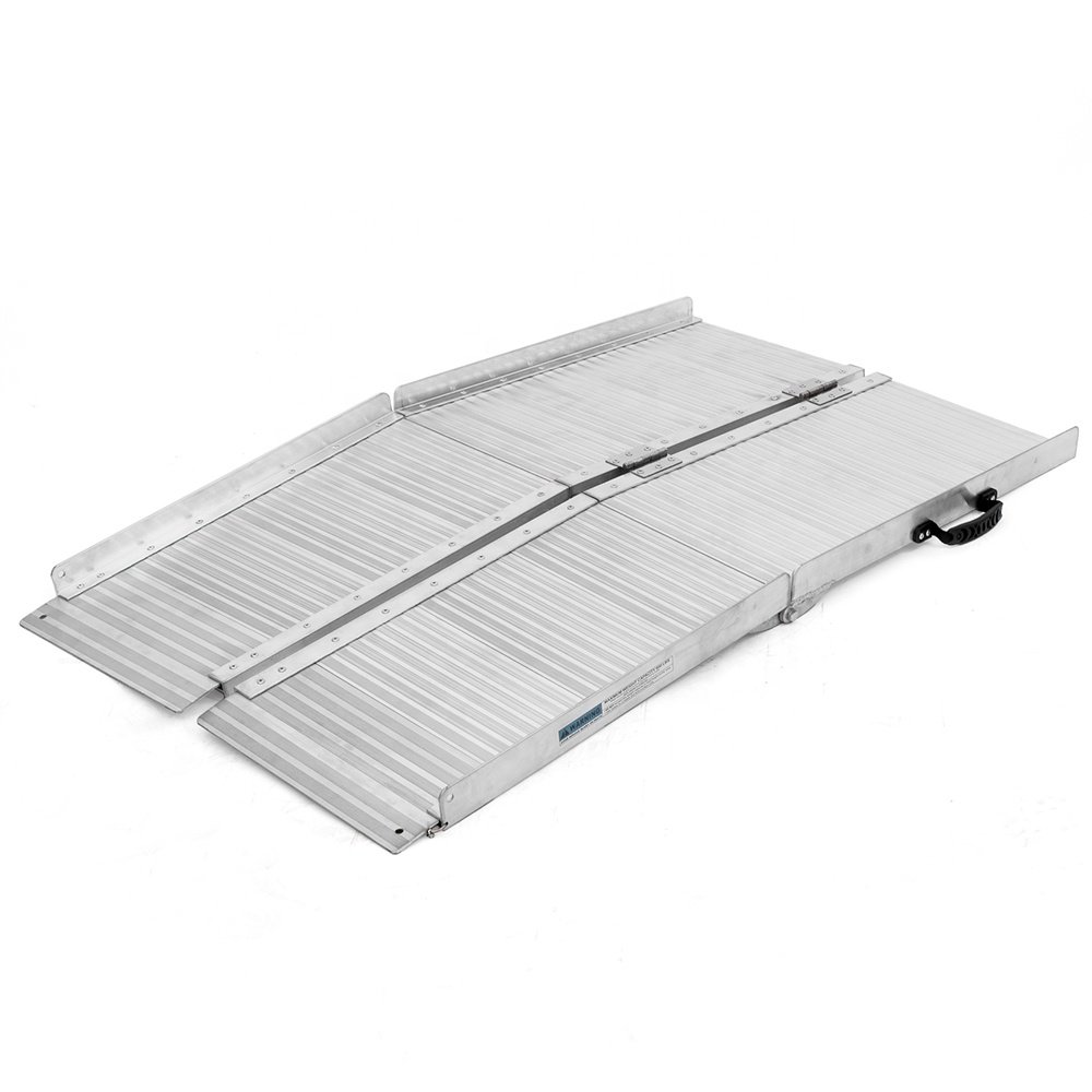 Loading Wheel Chair Ramp Aluminum Folding Stairs Wheelchair Ramp for Bus Car Motorcycle Curb Scooter