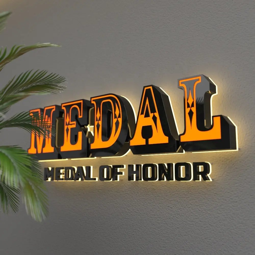 Make Design LED Acrylic Face Lighting Letters Advertising Sign Outdoor Light Restaurant Signs Name of LED Sign