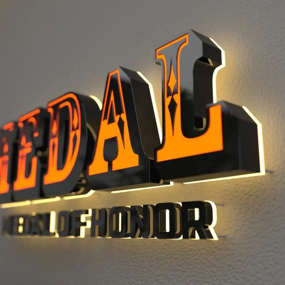 Make Design LED Acrylic Face Lighting Letters Advertising Sign Outdoor Light Restaurant Signs Name of LED Sign
