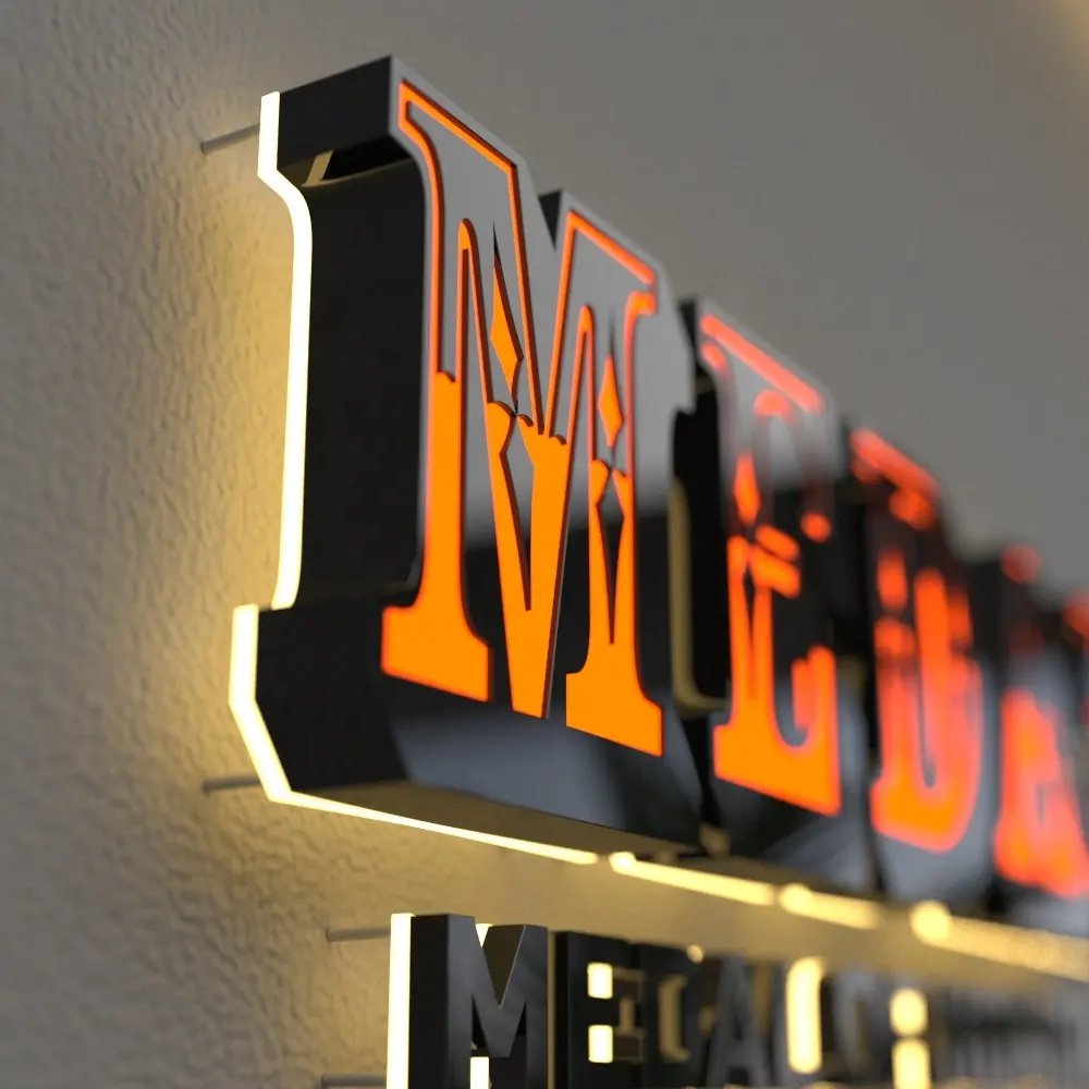 Make Design LED Acrylic Face Lighting Letters Advertising Sign Outdoor Light Restaurant Signs Name of LED Sign