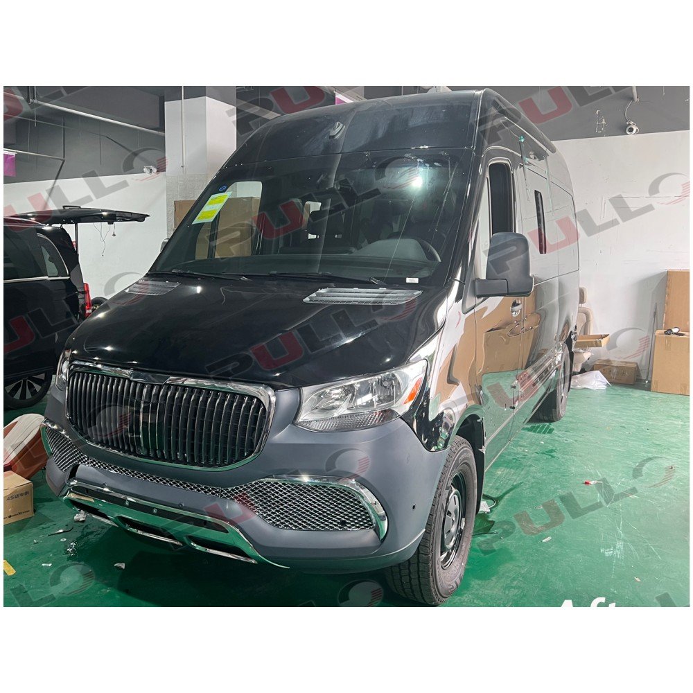 Car Accessories for Mercedes Benz Sprinter W906 W907 W910 2018-2020 to maybach Include Front Bumper Assembly with Grille Grill