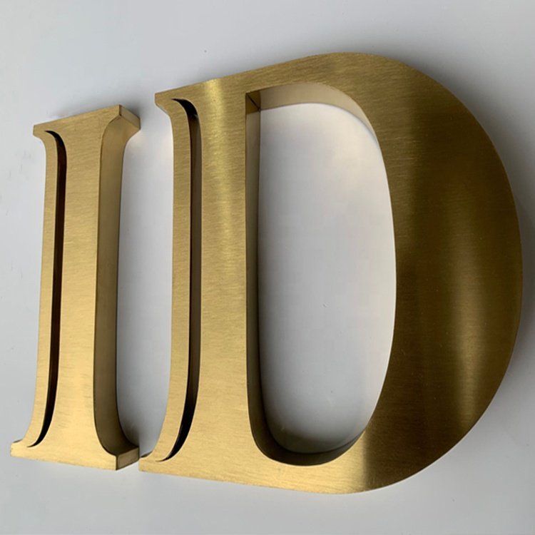 SP Factory Custom Alphabet Letters Luminous and Non - Luminous Luxury Metal Letters Acrylic Led House Number for Shop Business