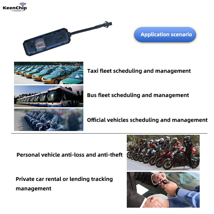 Keenchip Spot Hot Sale Motorcycle, Electric Vehicle Anti-loss Mini 2g Gps tracker Connected to Vehicle Battery