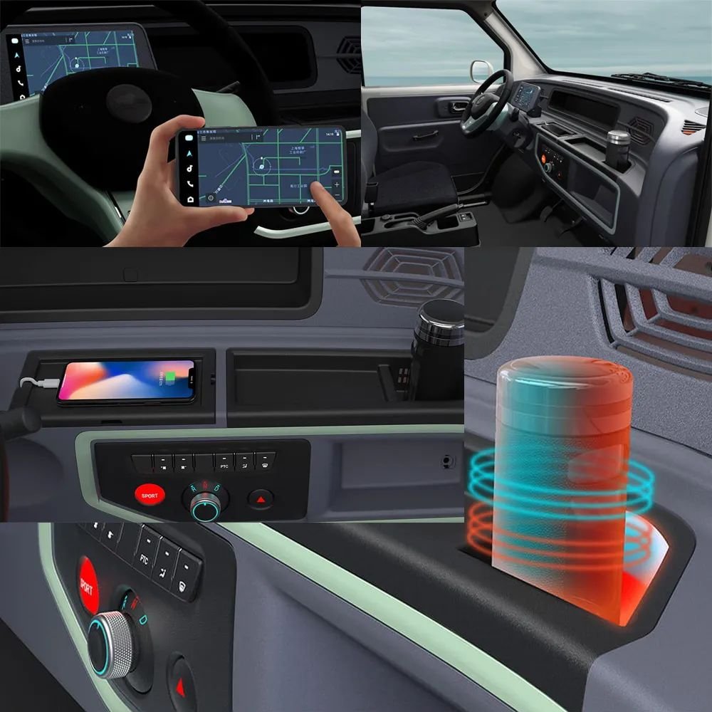 New Energy Electric 4-Wheel 2-Seat Van Truck for Passenger Transportation & Bus Service