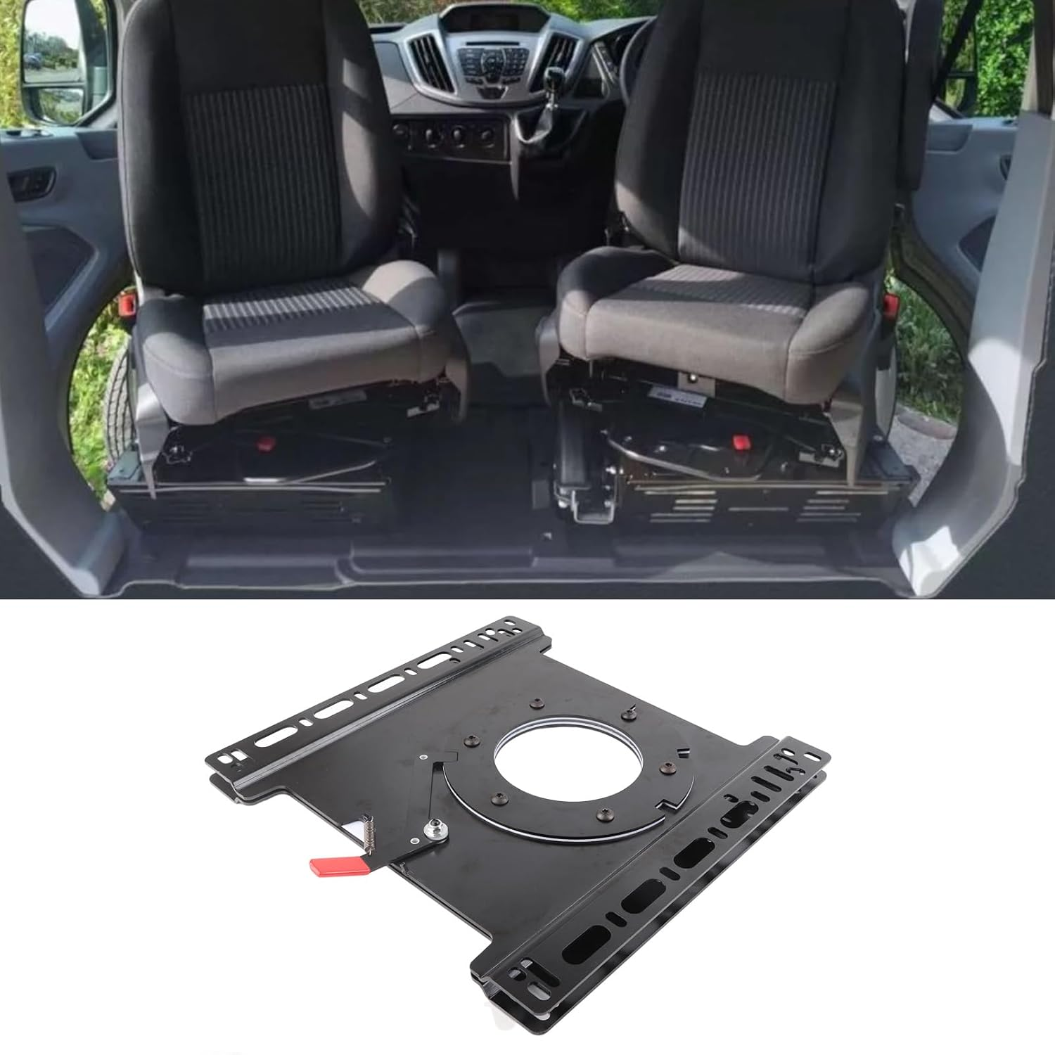 Swivel Car Seat Base, 360 Degree Rotatable, RV Heavy Duty Seat Base Turntables for RV Boat Bus RV Spare Parts