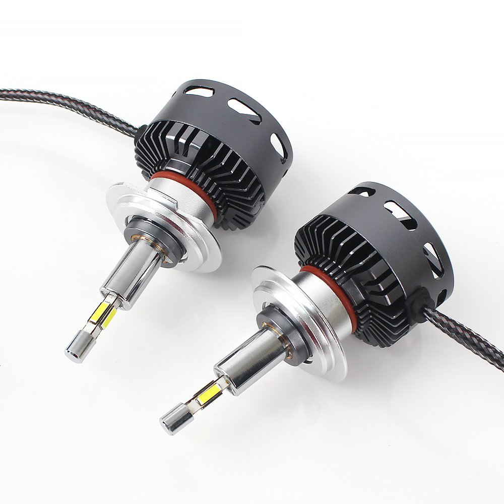 Raych Led Headlights R7 360 Degree 4300K 130W 30000LM Lamp Halogen H1 H3 H7 H8 H9 H11 9005 9006 9012 H4 No Dark Zone for Car