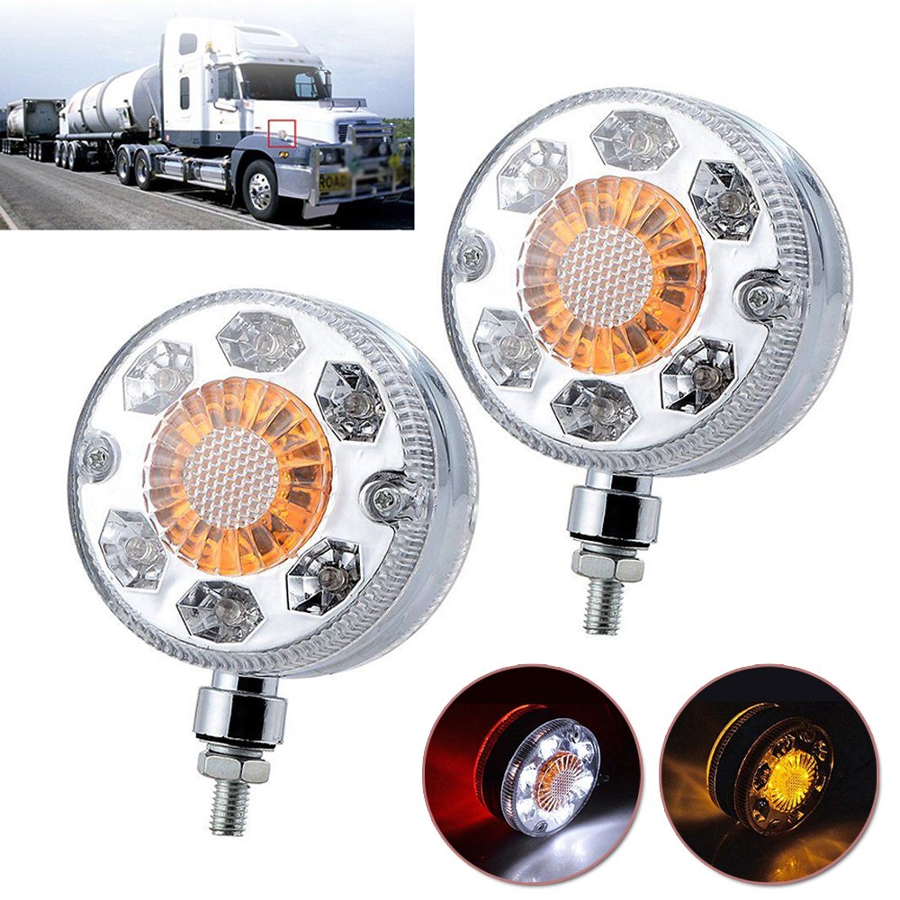 24v Double-sided Turn Signal Lamps Super Bright Roof Lights 24 Led Waist Lamp Side Tail Lamp for Trailer Truck Pickup Tractor