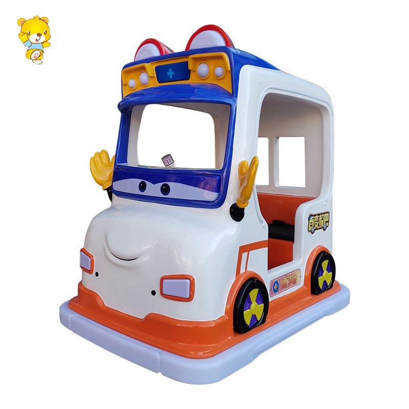 New Style Indoor/Outdoor Commercial Playground Equipment Children's Electric School Bus with Big Wheels Fun for Park Use