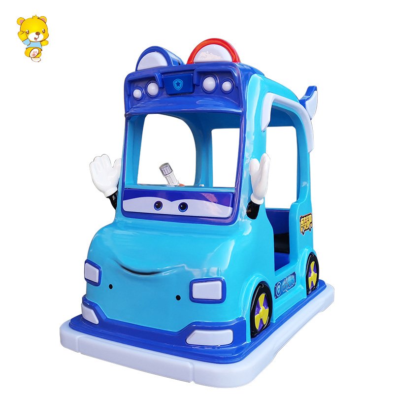 New Style Indoor/Outdoor Commercial Playground Equipment Children's Electric School Bus with Big Wheels Fun for Park Use