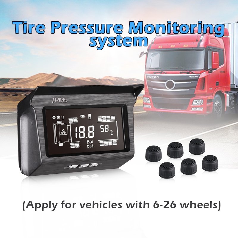 SPY Tire Pressure Monitoring System for 6,8,10 Wheels RV External Sensor Truck TPMS