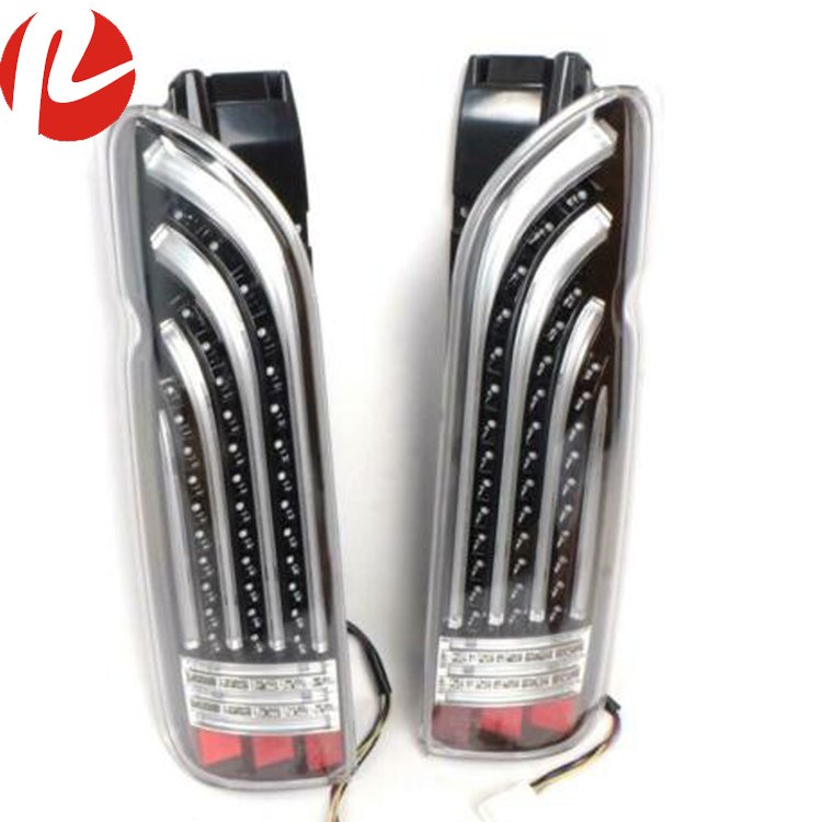 Hiace Van Quantum Commuter 2005-16 LED Tail Lamp Rear Light Pair Black Smoke Red White