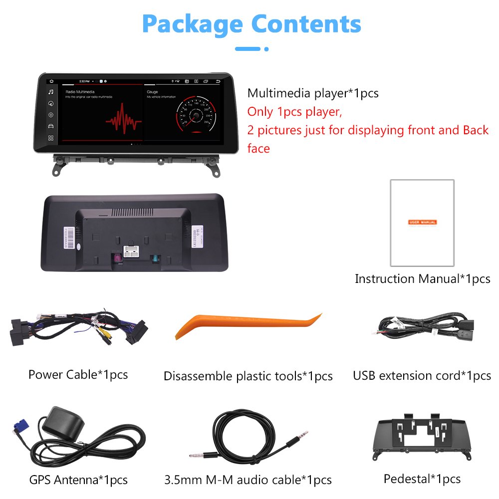 Multimedia Radio GPS Navigation Radio Android 12 4+64G CIC/NBT for BMW X3 X4 F25 F26 2011-2016