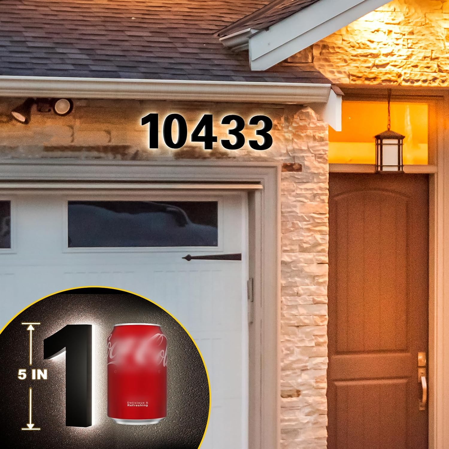 Hot Sale High Lumen Metal 3D Solar House Number Light Vertical Outdoor Solar Powered Sign Home Decor Beautiful Light Letters