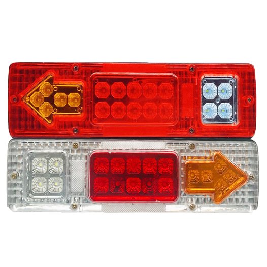 12V 19 Leds Led Rear Trailer Tail Lights for Truck Boat Ute Caravan Bus LORRY Red White Lamp Amber Arrow Taillights