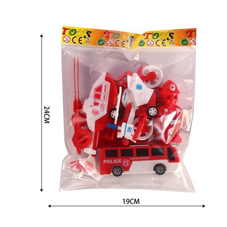 Promotion Toys Dollar Item Toy Construction Set Motorcycle Free Wheel Bus Free Wheel Plane Set