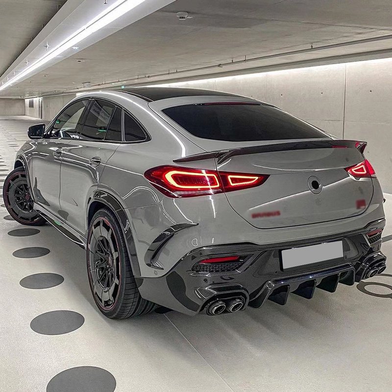 Runde Top Ranking B Style for Mercedes-Benz GLE Coupe GLE350 GLE450 GLE53 GLE63 BrabusRocket 900 Carbon Fiber Body Kit Front Lip