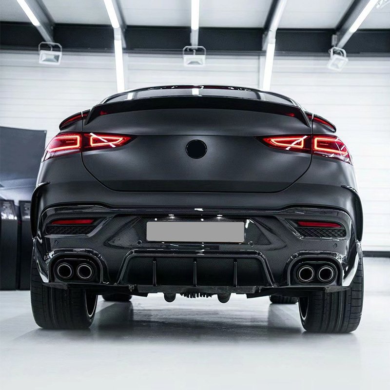 Runde Top Ranking B Style for Mercedes-Benz GLE Coupe GLE350 GLE450 GLE53 GLE63 BrabusRocket 900 Carbon Fiber Body Kit Front Lip
