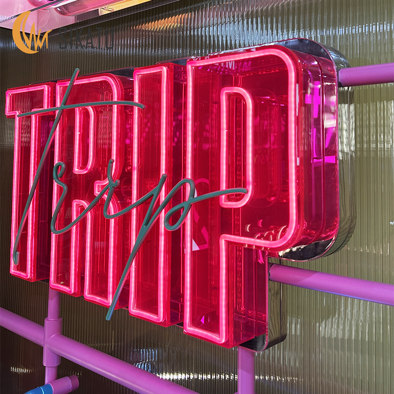 Modern Creative Neon Light Sign Acrylic Letters Neon Logo Neon Lettering Logo Signage for Business Name Outdoor Store Signage