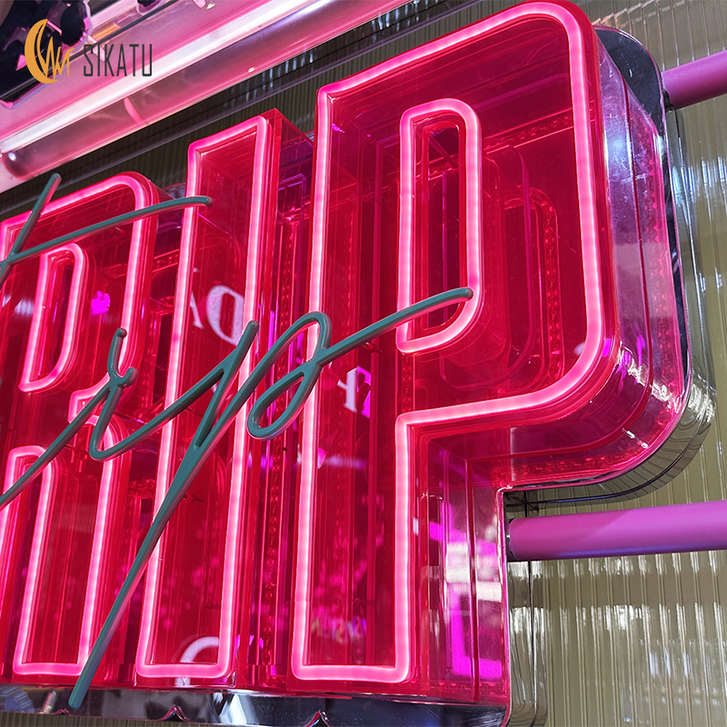 Modern Creative Neon Light Sign Acrylic Letters Neon Logo Neon Lettering Logo Signage for Business Name Outdoor Store Signage