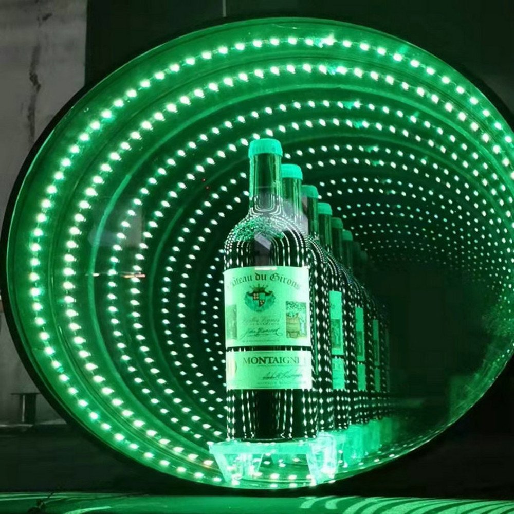 Factory Custom RGB Mirror Letter Dressing Table With Mirror and Light Saloon Mirror With Lights Multi Layer Infinity Neon Sign