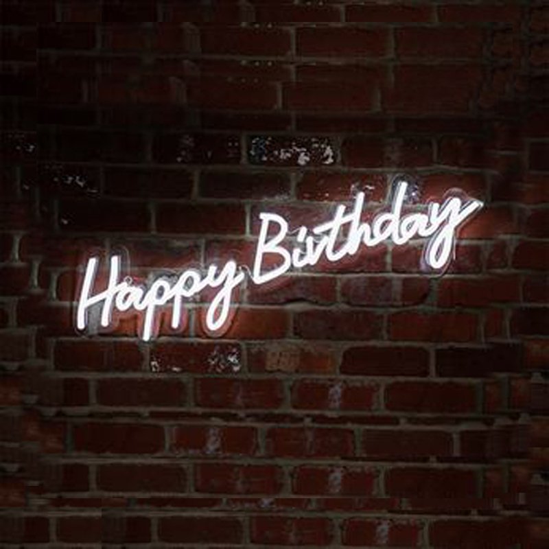 Custom Led Happy Birthday Lighted Sign Letters Sign Custom Good Vibes Only Neon Sign